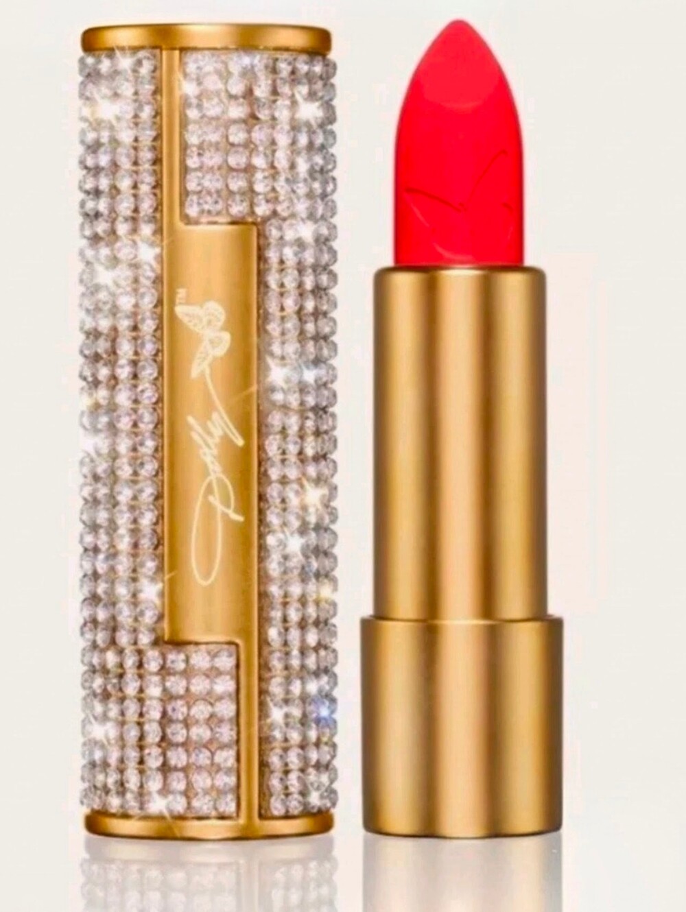 🆕 DOLLY PARTON'S Heavenly Kiss "Poppy Field" Rhinestone Studded Lipstick
